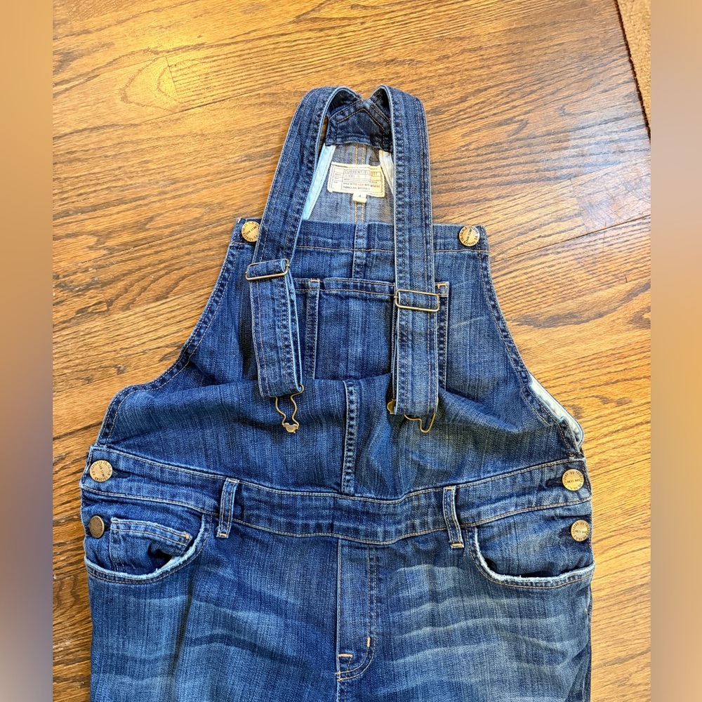 Current/Elliott Hatch Women's Maternity Blue Denim Overalls